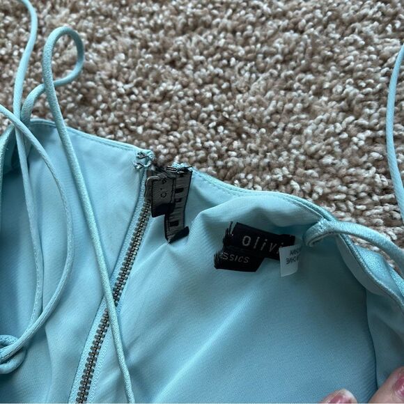 Alice + Olivia Silky Cowl Neck Mini Dress - Picture 6 of 16